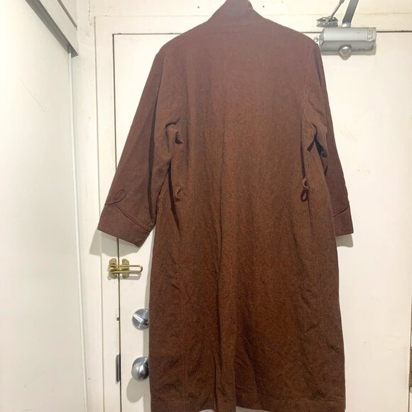 VINTAGE BELTED WOOL ROBE HOUSE COATS SIZE M - Picture 6 of 12